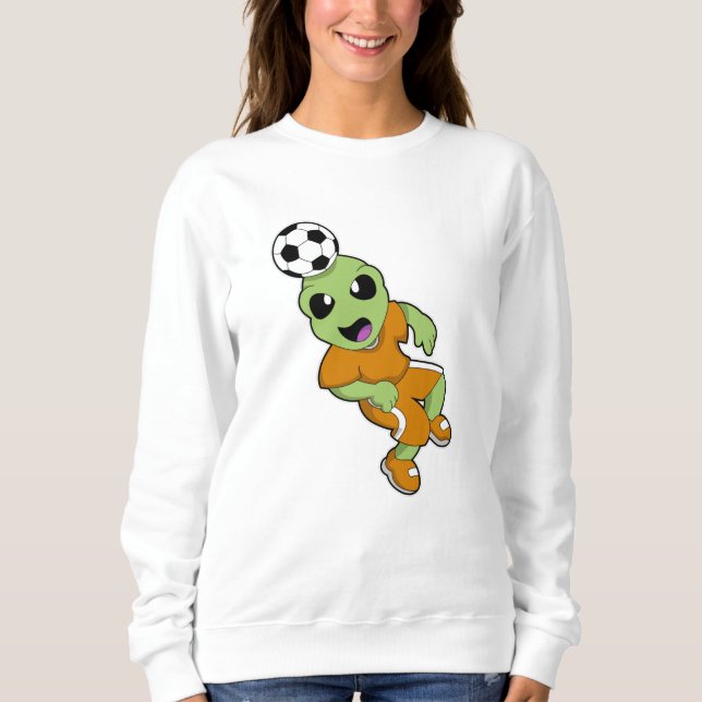 Alien at Soccer Sports Sweatshirt (Front)