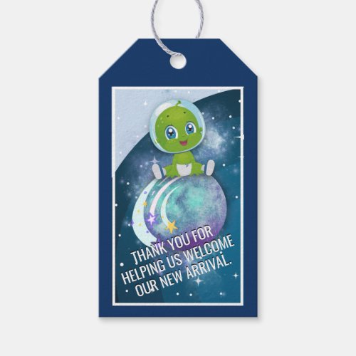 Alien Baby Shower Favor Tag