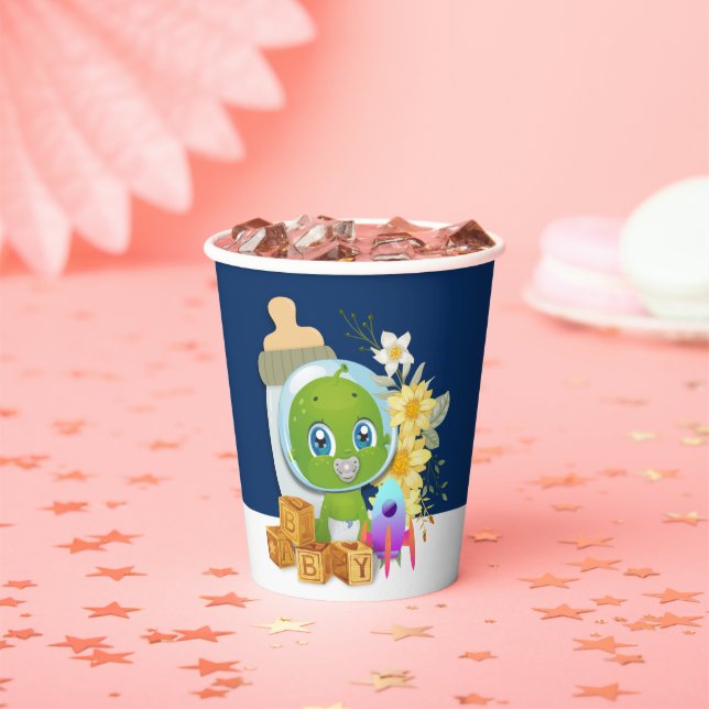 Alien Baby Shower Paper Cup (Insitu)