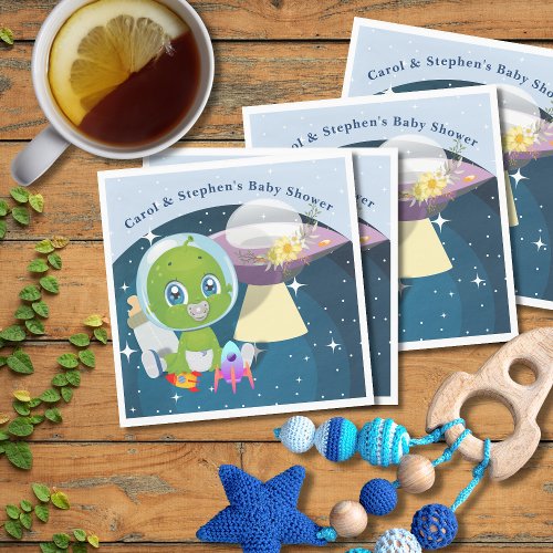 Alien Baby Shower Paper Napkin