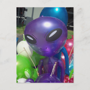 Alien Balloon Postcard
