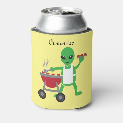 Alien Barbeque Cookout Thunder_Cove Can Cooler