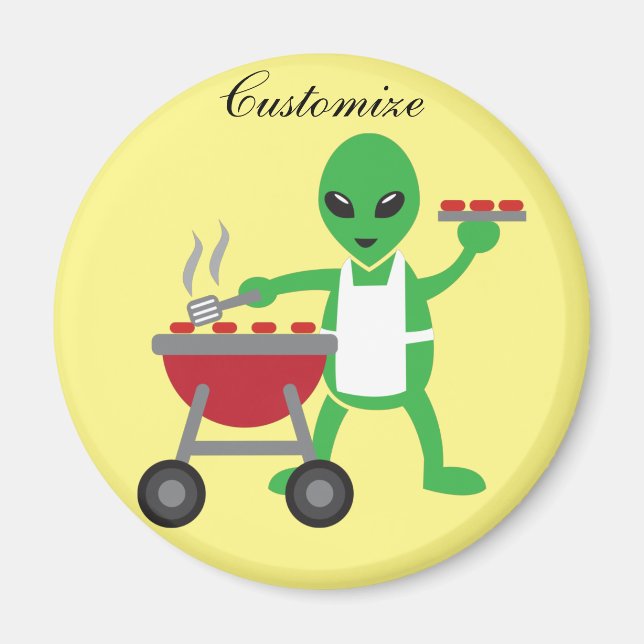 Alien Barbeque Cookout Thunder_Cove Magnet (Front)