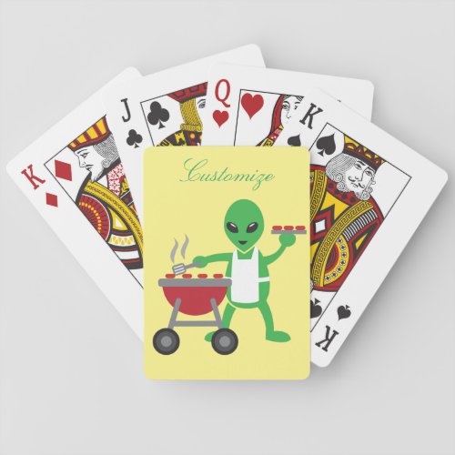 Alien Barbeque Cookout Thunder_Cove Poker Cards