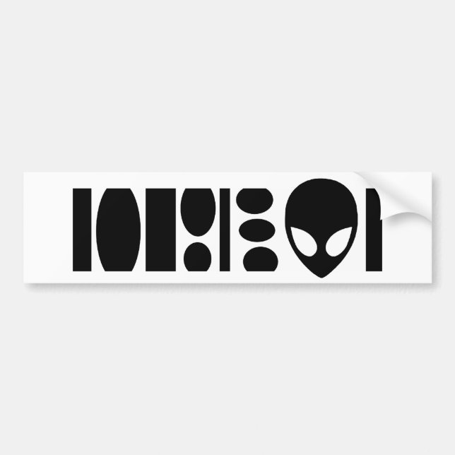 aLiEn BARCODE! Bumper Sticker (Front)