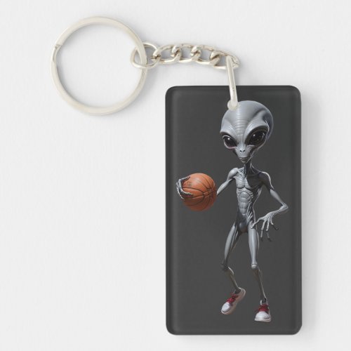 Alien Basketball Keychain