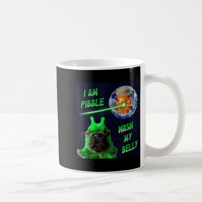 Alien Bble Funny Brainrot Dog Meme Space I Am Bble Coffee Mug (Right)