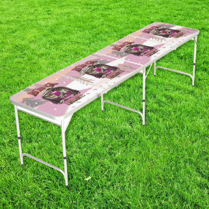 Alien BBQ Cow Abduction Joke Beer Pong Table