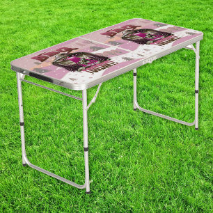 Alien BBQ Cow Abduction Joke Beer Pong Table