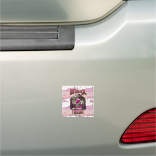 Alien BBQ Cow Abduction Joke Car Magnet