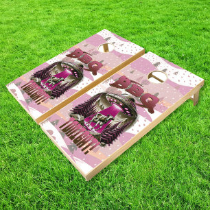 Alien BBQ Cow Abduction Joke Cornhole Set