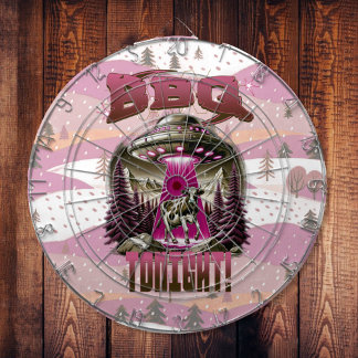 Alien BBQ Cow Abduction Joke Dart Board
