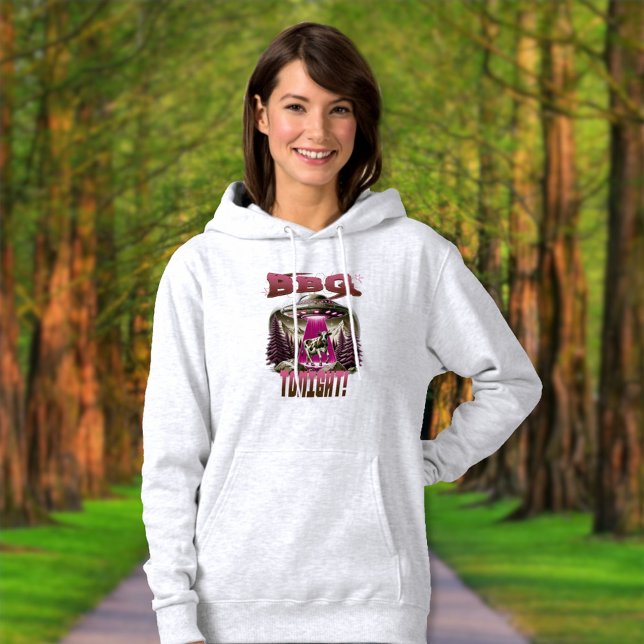 Alien BBQ Cow Abduction Joke Hoodie (Creator Uploaded)