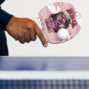 Alien BBQ Cow Abduction Joke Ping Pong Paddle