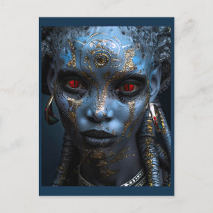 Alien Beauty From The Frost Planet Postcard