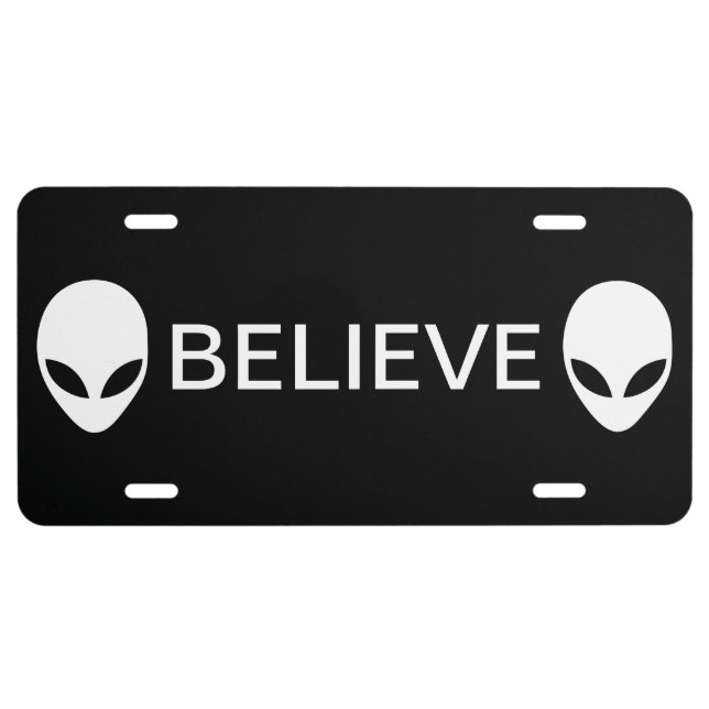 Alien Believe License Plate (Front)