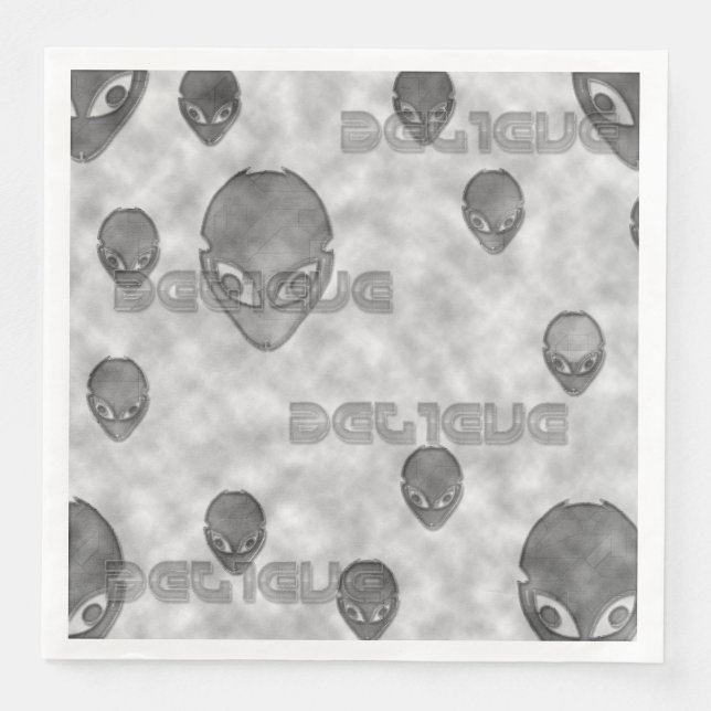 Alien Believe Paper Dinner Napkins (Front)