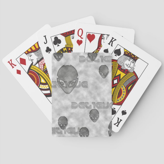 Alien Believe Poker Cards (Back)