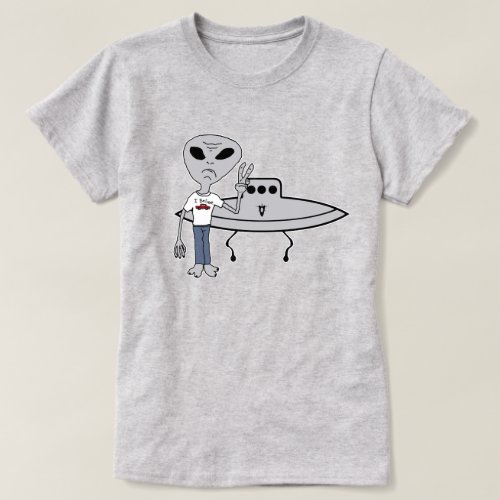 Alien Believer with UFO T_Shirt
