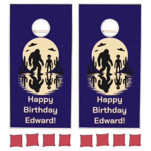 Alien Bigfoot Cornhole Cryptid Sasquatch UFO Set