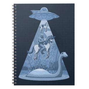 Alien, Bigfoot, Unicorn, Nessie Notebook