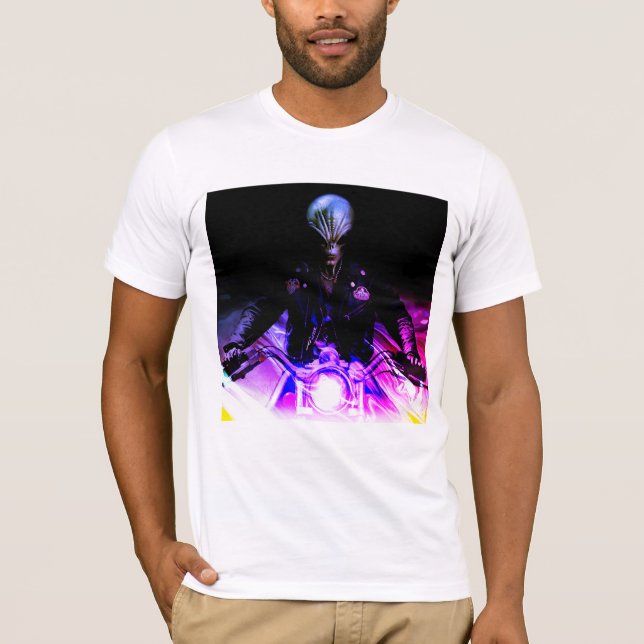Alien Biker (Dreamy Version) T-Shirt (Front)