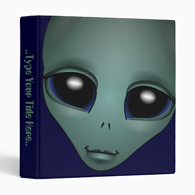 Alien Binder Custom Alien Grey Photo Album Binder (Front/Spine)