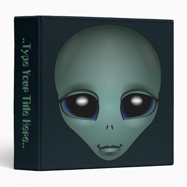 Alien Binder Cute ET Alien Grey Photo Album Binder (Front/Spine)