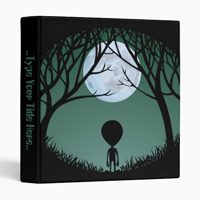Alien Binder Cute ET Alien Grey Photo Album Binder (Front/Spine)