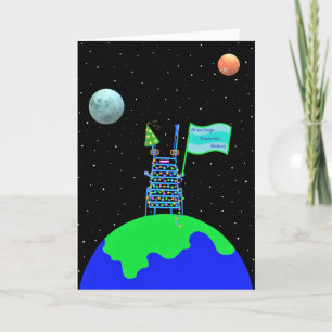 Alien Birthday Card 2 Folded by Jo Images