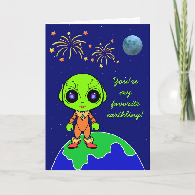 Alien Birthday Card new by Jo Images (Front)