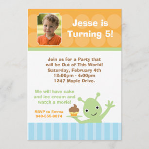 Alien Birthday Party Invitation