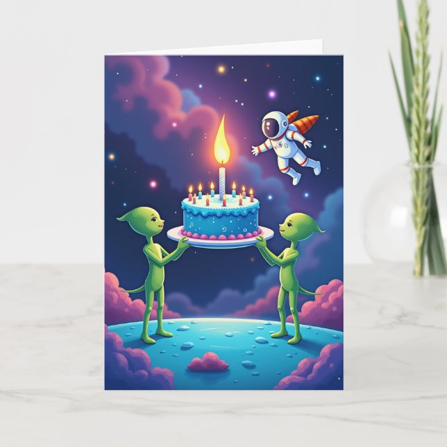 Alien Birthday Treat Card (Front)