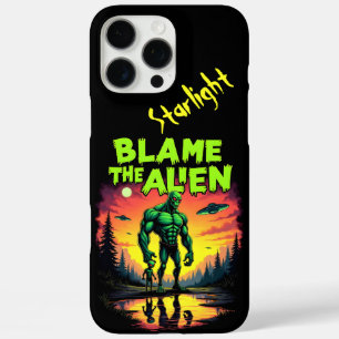 Alien Blamed Under Mystical Sunset iPhone 16 Pro Max Case