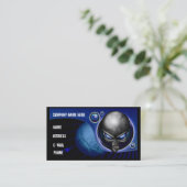 Alien Blue Business Card (Standing Front)