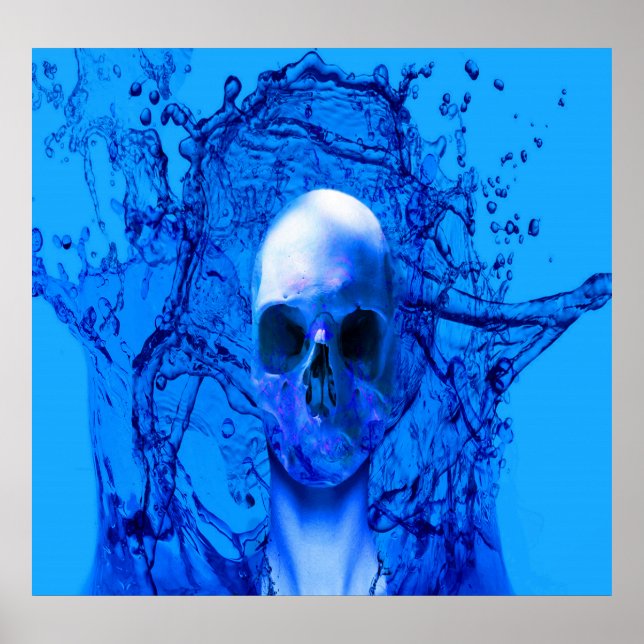 Alien blue skull poster (Front)