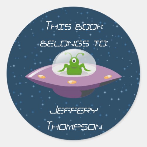 Alien Bookplate Stickers