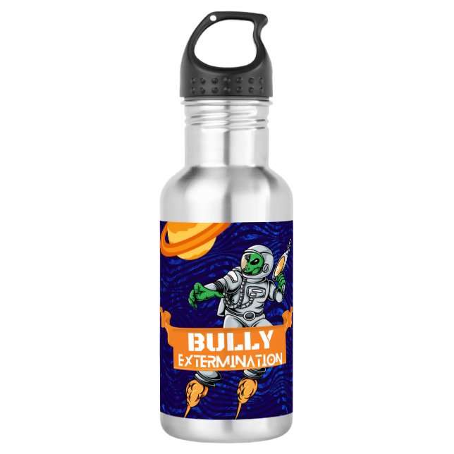 alien bully exterminador stainless steel water bottle (Front)