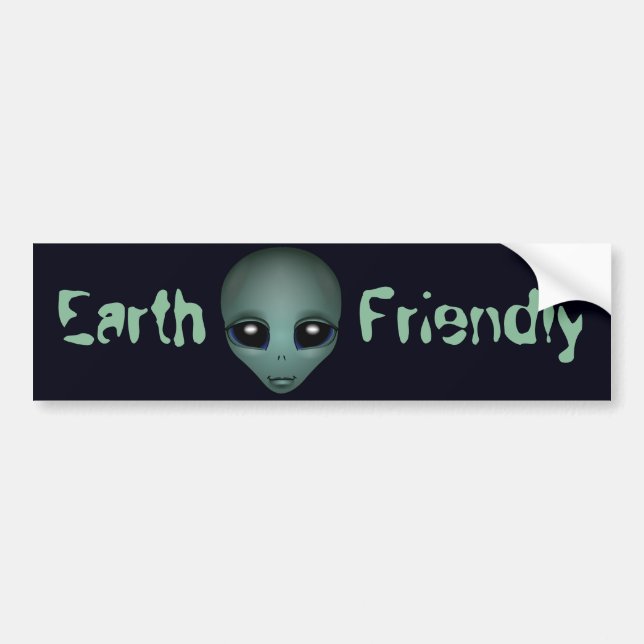 Alien Bumper Sticker Friendly Alien Bumper Sticker (Front)