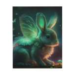 Alien Bunny Wood Wall Art
