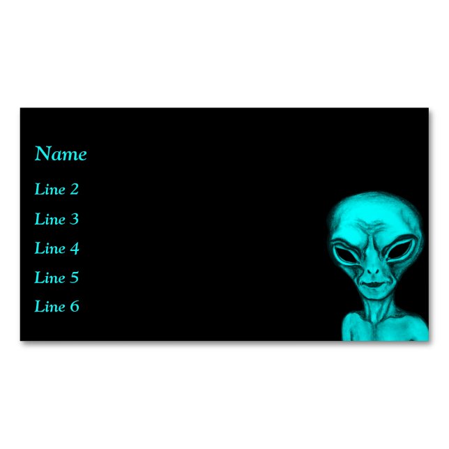 Alien Business Card Magnet (Front)