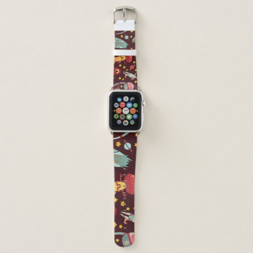 Alien Cartoon Vintage Space Fun Apple Watch Band