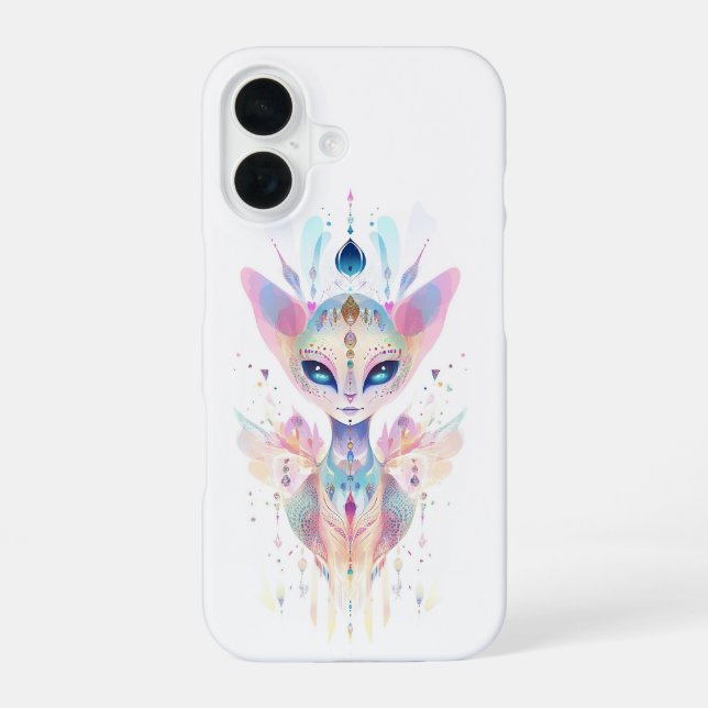 Alien cat face iphone case (Back)