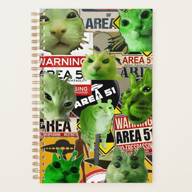 Alien Cat Invasion: The Area 51 Felines Planner (Front)