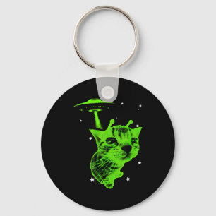 Alien cat meme ufo vintage graphic tee y2k funny keychain