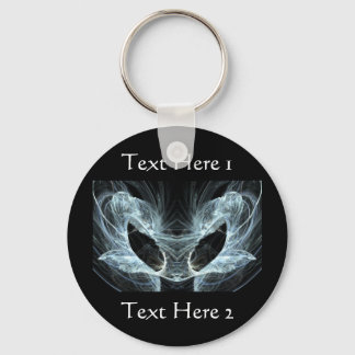 Alien Cat. Mystical Fantasy Art Fractal. Keychain
