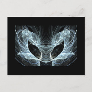 Alien Cat. Mystical Fantasy Art Fractal. Postcard