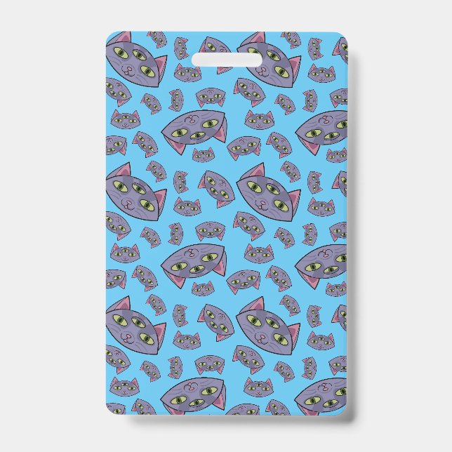Alien Cat Pattern Badge (Front)