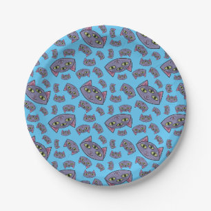 Alien Cat Pattern Paper Plates