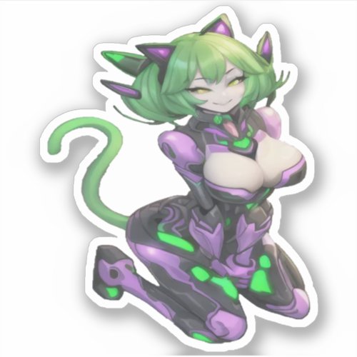 Alien Catgirl 1 Sticker